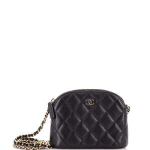 Chanel Cc Dome Zip Clutch With Chain #237507C43B